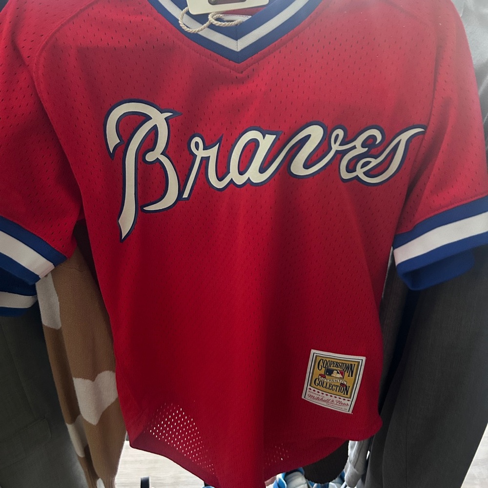Mitchell & Ness Red Braves Jersey